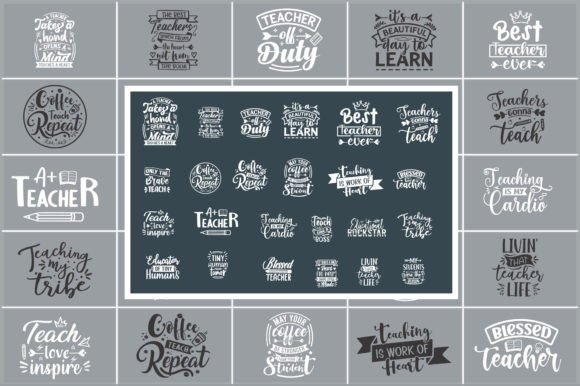 25 Teacher SVG Bundle for Crafts and Graphics