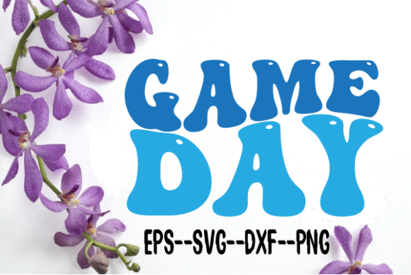 Gameday New Wavy Retro Svg Sublimation for Crafts and Graphics