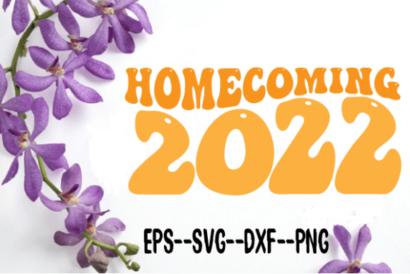 Homecoming 2022 Wavy Retro SVG for Crafts and Graphics