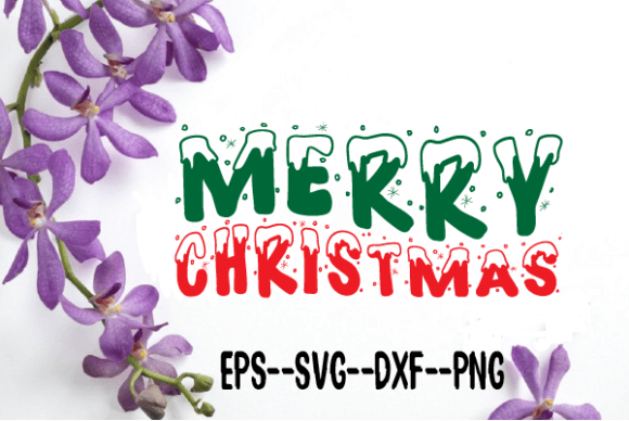 MERRY CHRISTMAS Retro Wavy Svg for Crafts and Graphics