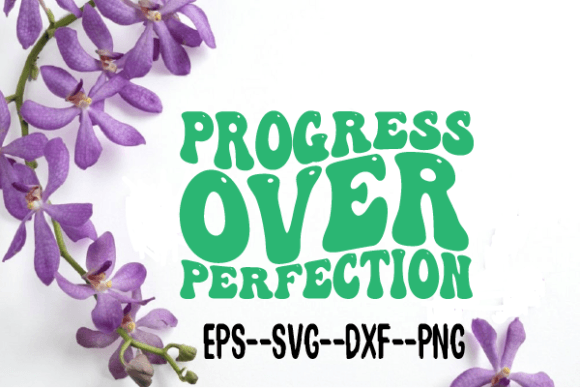 Progress over Perfection Wavy Retro Svg Review