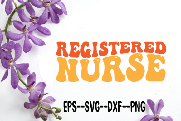 Registered Nurse Wavy Retro SVG for Crafts and Graphics