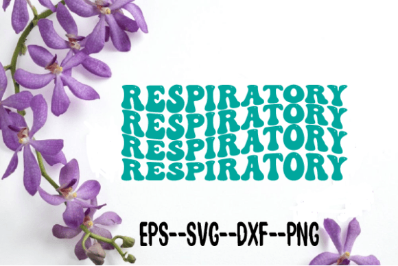 Respiratory New Wavy Retro Svg Design for Crafts and Graphics